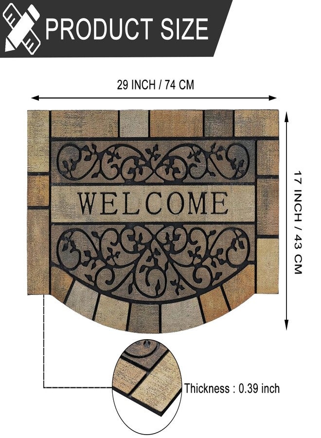 CHICHIC Door Mat Welcome Mat 17x 29 Inch Front Door Mat Outdoors for Home Entrance Outdoors Mat for Outside Entry Way Doormat Entry Rugs, Heavy Duty Non Slip Rubber Back Low Profile,Vine - Image 3