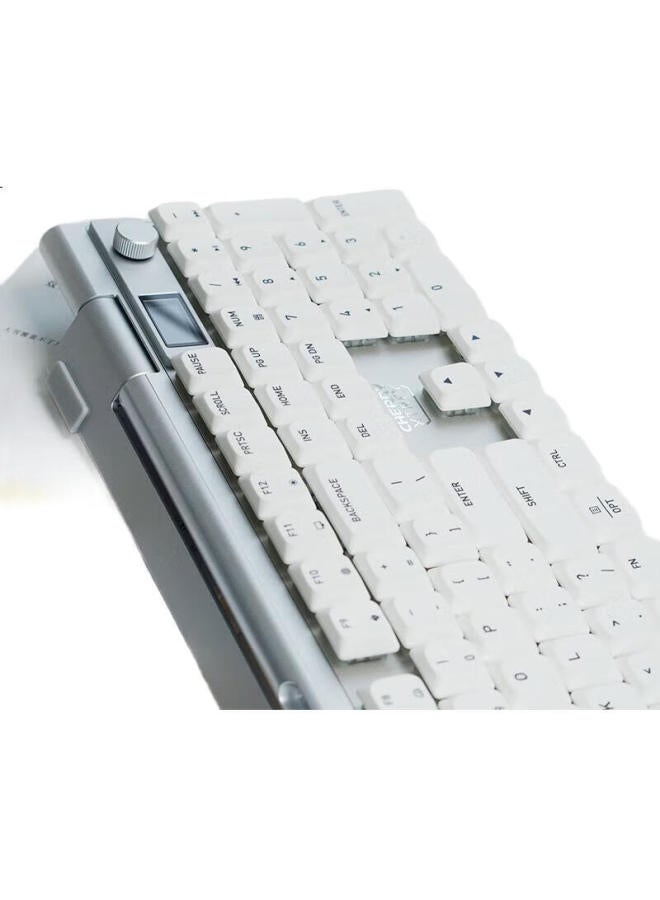 Cherry Mx10.1 Gaming Mechanical Keyboard, 8K Polling Rate, Lcd Color Display, Bluetooth/Wired/Wireless Tri-Mode Connection, Phantom Black, Low-Profile Silver Switches - Image 3