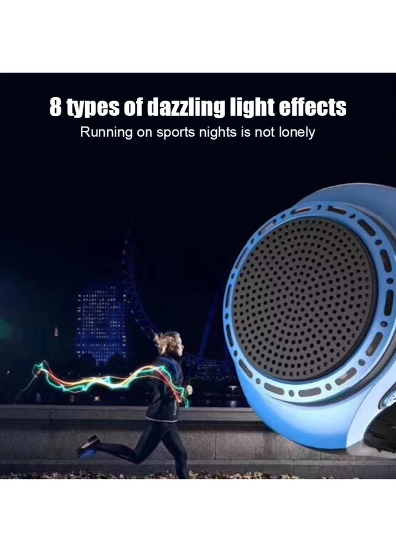AROAQ U6 Wrist Watch Bluetooth Speaker, High Volume Running Sports Bracelet Speaker, Cool Lightening Wireless Subwoofer With Multi Function MP3 Player And FM Radio For Hiking, Climbing, (Black, Round)  - Image 3