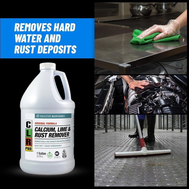 CLR PRO Calcium, Lime and Rust Remover - Heavy Duty Cleaner, 1 Gallon - Image 2