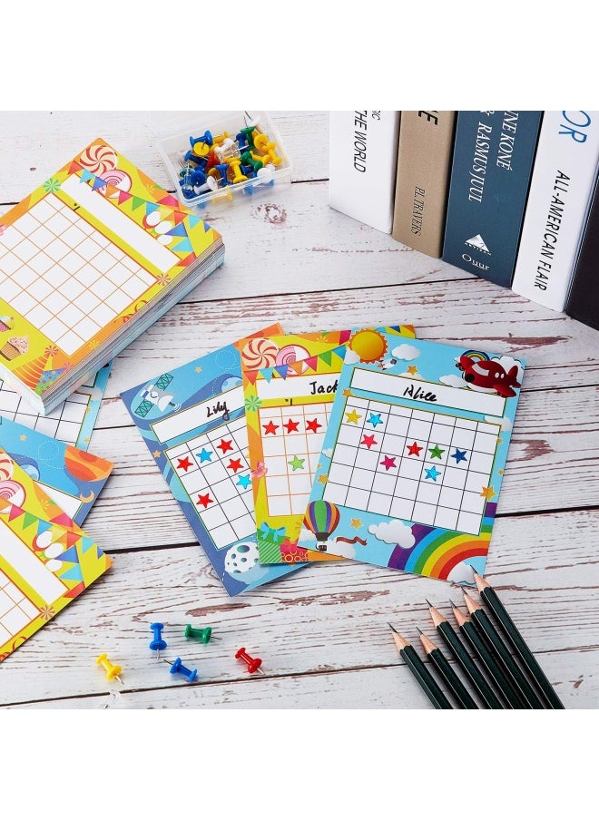 Outus 122 Pieces Sticker Chart For Classroom Home Incentive Chart Reward Chart For Kids Behavior Kids Chore Chart With 1760 Colorful Star Stickers  - Image 3