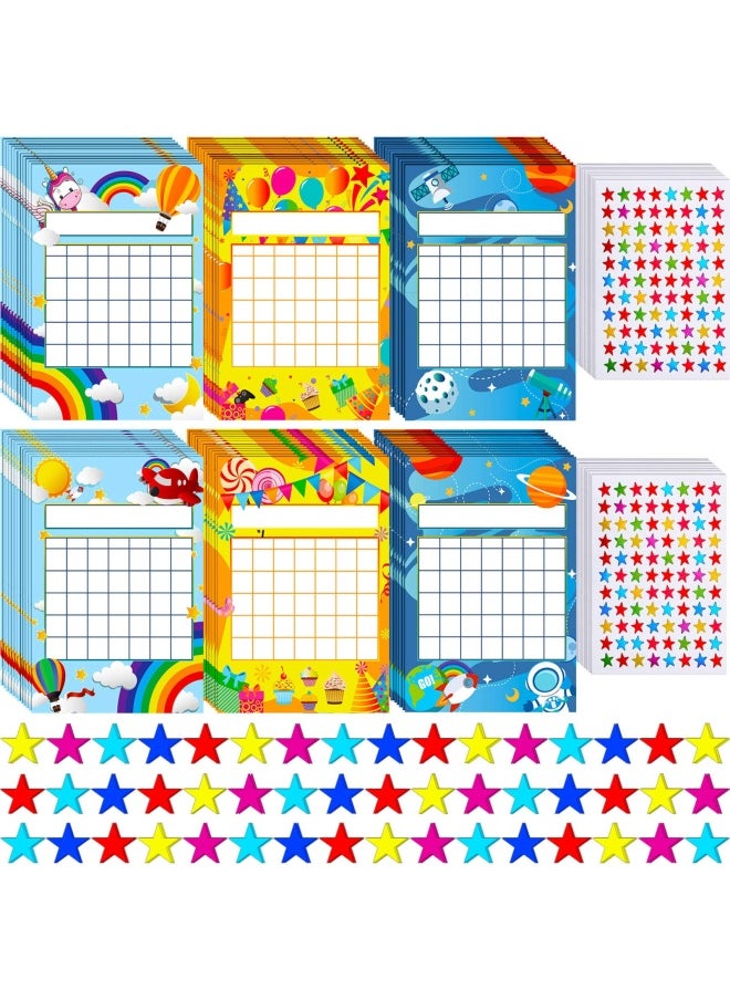 Outus 122 Pieces Sticker Chart For Classroom Home Incentive Chart Reward Chart For Kids Behavior Kids Chore Chart With 1760 Colorful Star Stickers  - Image 1