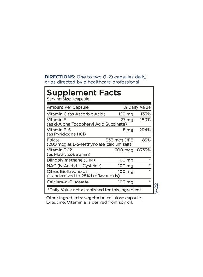 Metabolic Maintenance Dim Complex Diindolylmethane Supplement For Estrogen Balance N Acetyl L Cysteine  Folate Support Hormone Metabolism Gluten  Dairy Free 60 Capsules - Image 4