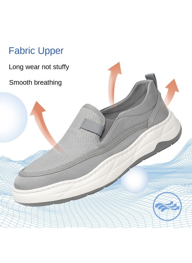 15MINS Slip-on】new Men's Casual Shoes Fly Knit Fabric Shoes Dad Shoes Lightweight Slip-on Loafers For Men - Image 3