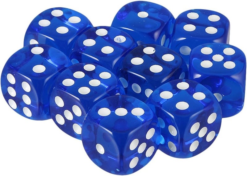 klarako Lot 10pcs Six Sided Playing D&D RPG Roleplay Game D6 Dices - Dark Blue - Image 5