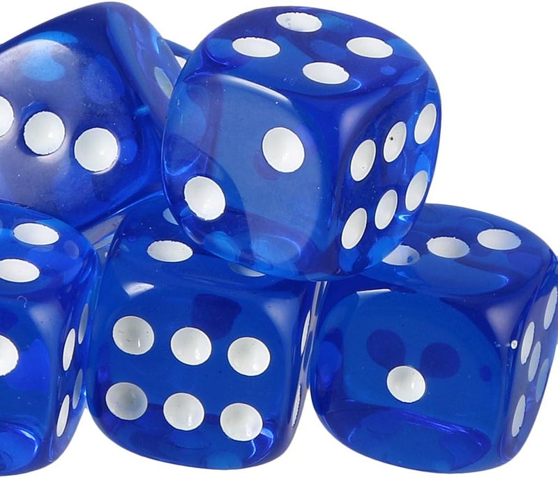 klarako Lot 10pcs Six Sided Playing D&D RPG Roleplay Game D6 Dices - Dark Blue - Image 4