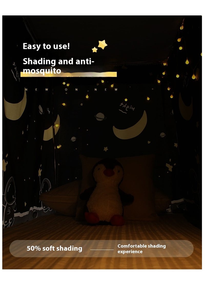 SISGL Dustproof Bed Canopy Single Sleeper Bunk Bed Curtains Dormitory Blackout Cloth Mosquito Nets Bed Tent Curtain For Junior Loft Bed College Students Dorm Sleep Privacy Bed Spread Blackout Curtains  - Image 3