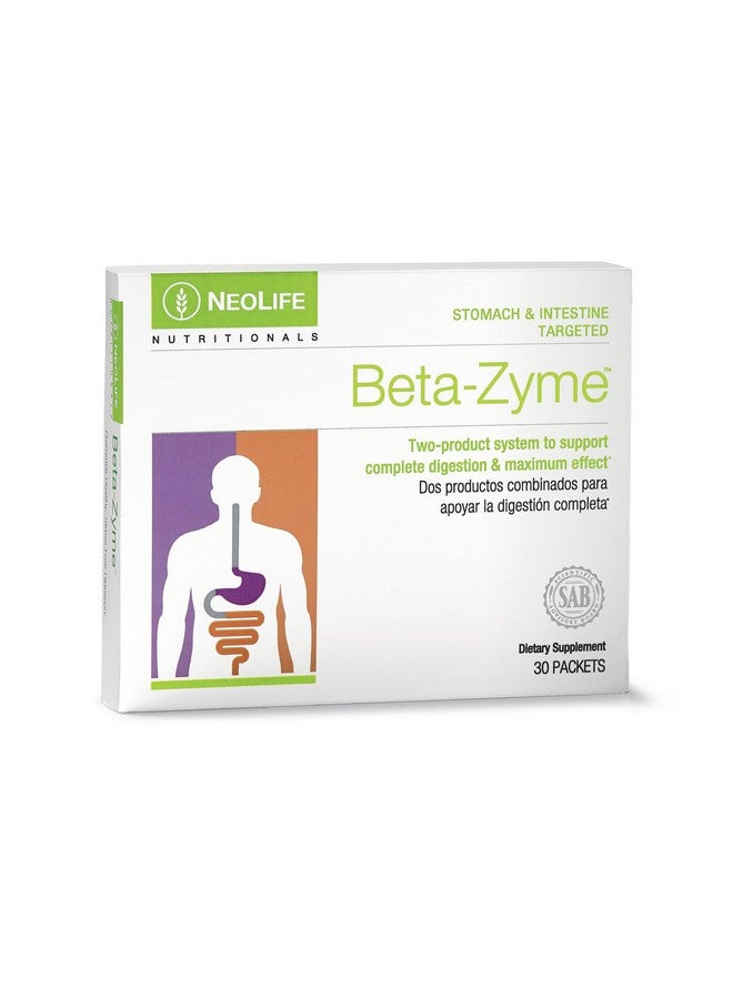 NeoLife - Beta-Zyme Digestive Enzyme Blend Tablet - Plant-Sourced Digestive Enzymes, Betaine Hcl, Ox Bile, Digestion Supplements - 30 Packets - Image 1
