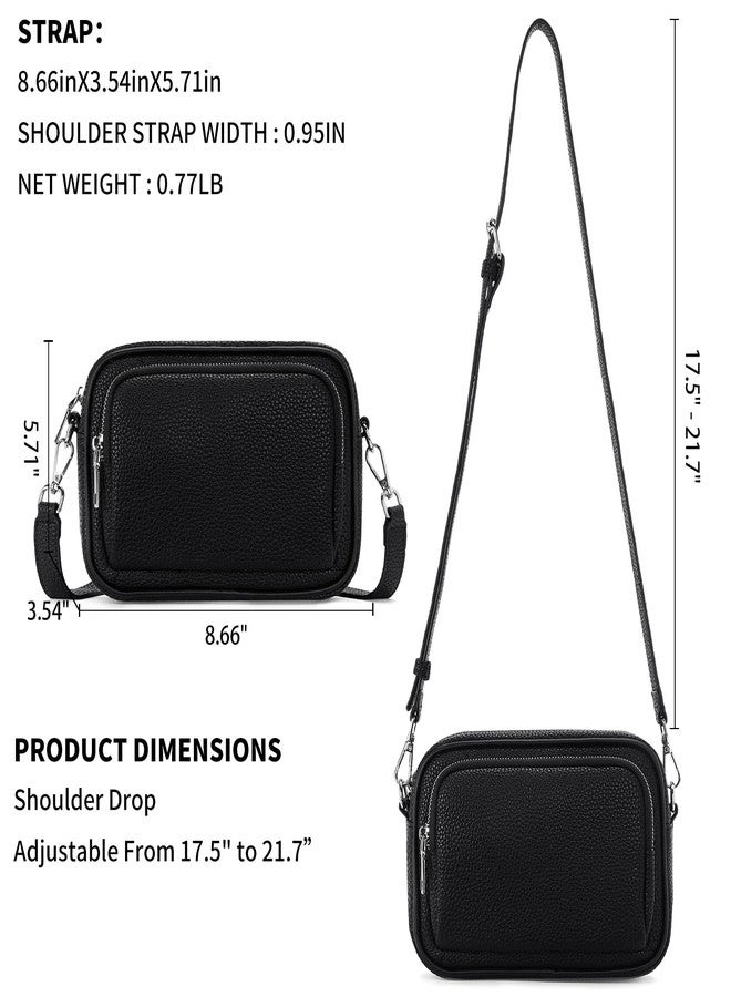 SENDEFN Crossbody Bags for Women Small Square Bag Trendy PU Leather Purses and Handbags - Image 4