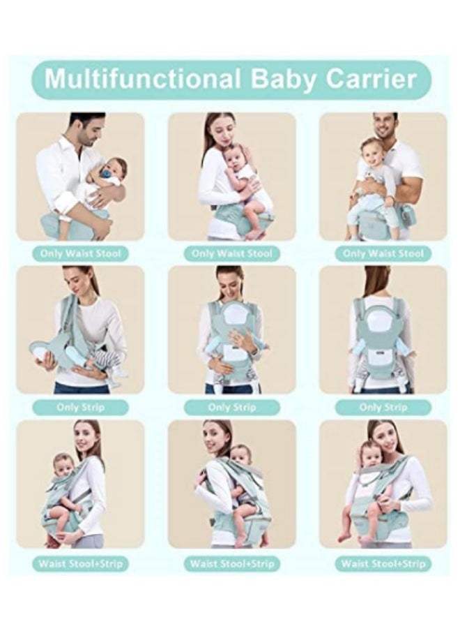 GGEROU - Baby Carrier with Hip Seat, Multi-Functional 9 in 1 Baby Backpack Carrier, Convenient, Breathable, Easy-to-use Baby Carrier With Storage Function, Suitable For 0-36 Months Baby, Toddler - Image 1