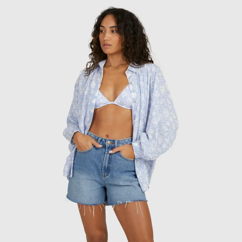 Billabong Blue Bell Long Sleeve T-Shirt - Women