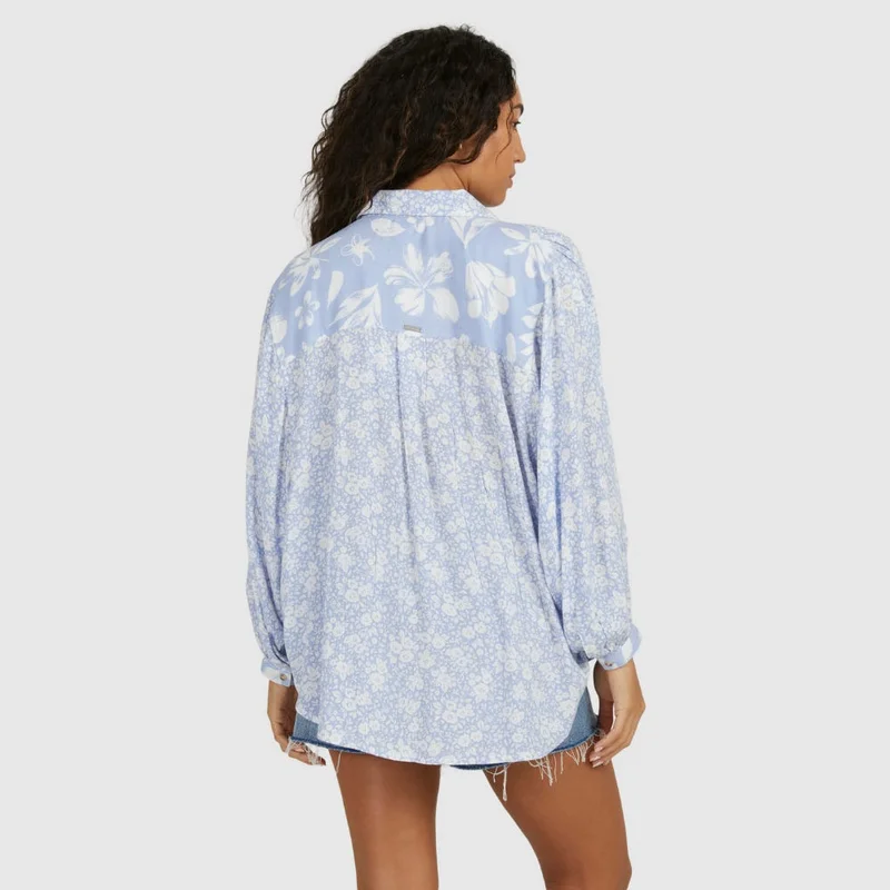 Billabong Blue Bell Long Sleeve T-Shirt - Women