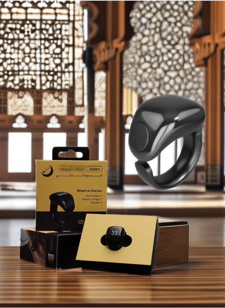 Hugifts Smart Digital Display Counting Ring, Wireless Charging, Adjustable Design, Suitable for Daily Use and Gifting  - Image 3