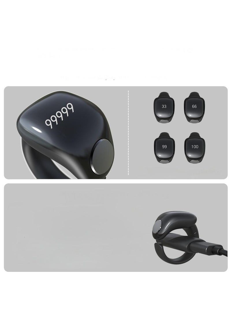 Hugifts Smart Digital Display Counting Ring, Wireless Charging, Adjustable Design, Suitable for Daily Use and Gifting  - Image 2