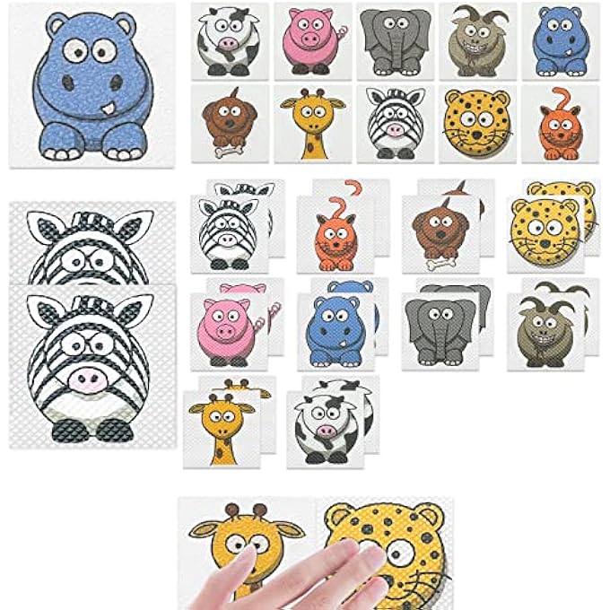 TBTFW 30PCS Calm Sensory Strips Adhesives Stickers, Cute Animal Calming Stickers Gentle Texture, Calm Stress Translucent Textured Tactile Rough Sensory Stickers, Anti Stress Anxiety Sensory Stickers - Image 1