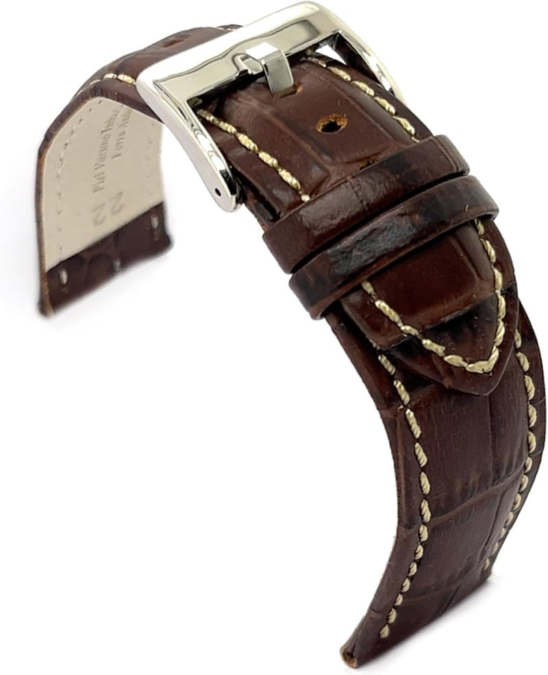 diloy Uhrenarmband aus leder mit Krokodil-Prägung, Kroko 14 mm, 16 mm, 18 mm, 20 mm, 22 mm, 24 mm, 26 mm, 28 mm, 30 mm, Ref. 368 - Image 1