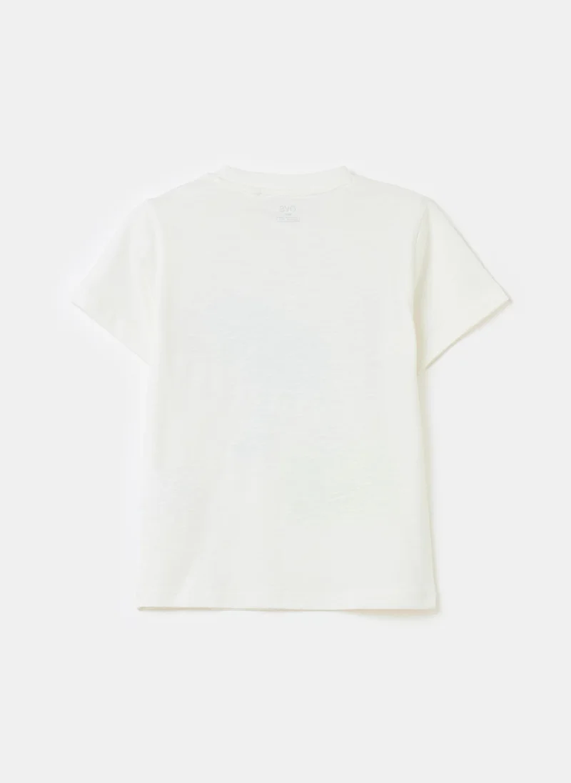 Ovs Cotton T-shirt with dinosaur print