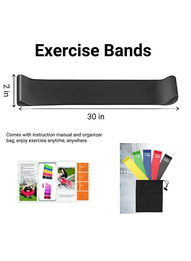 Omyoffice Resistance band,Portable resistance bands for workout,Natural latex material,Heavy duty,5 different resistance levels,For Strength Training & Fitness Workouts, Pilates, Yoga Physical - Image 2