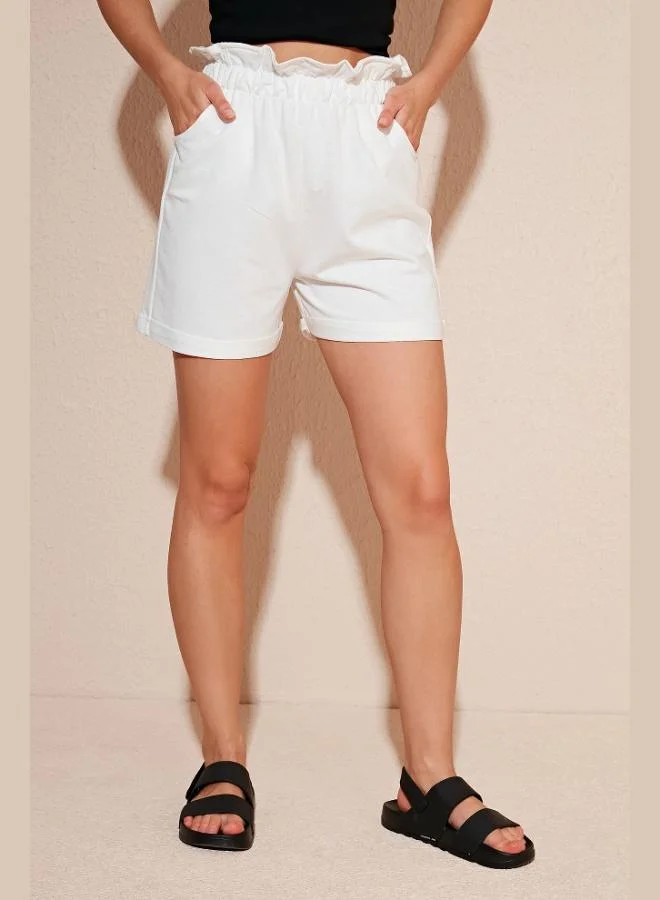 Lela Lela Women's Shorts with Elastic Waistband and Pockets 5863880