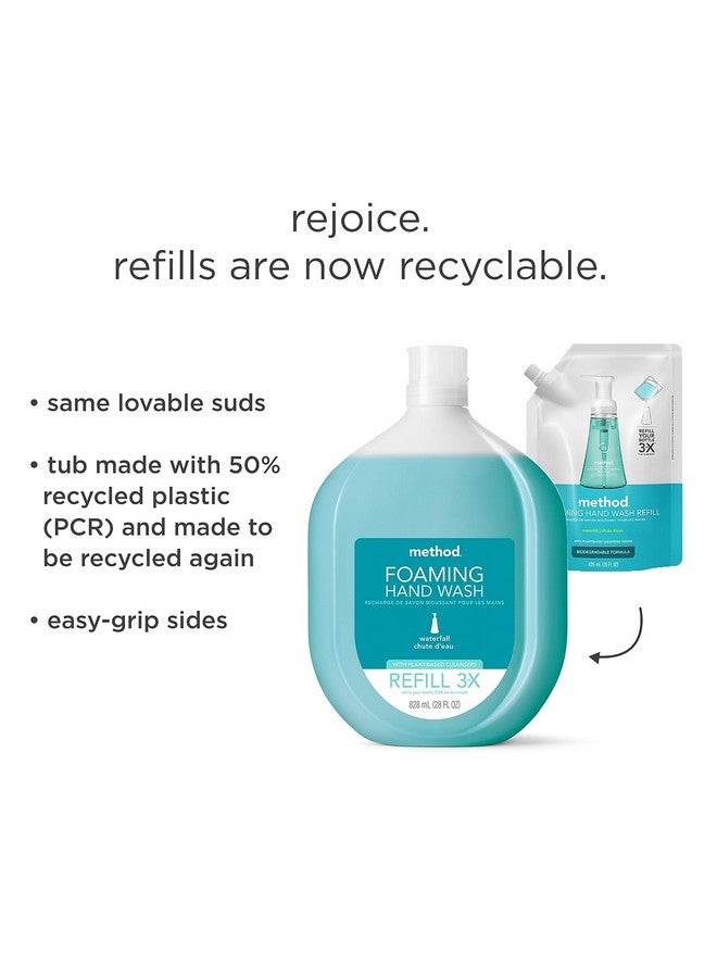 ميثود صابون اليدين الرغوي من ميثود، عبوة قابلة لإعادة التعبئة، شلال، 28 أونصة، عبوة واحدة - Image 2