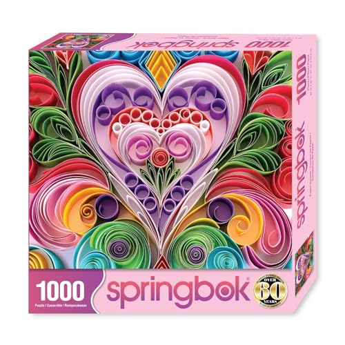 Springbok Paper Hearts 1000 Piece Puzzle for Adults Features a Beautiful Cut Paper Heart Arrangment - Image 5