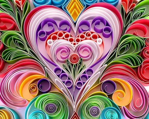 Springbok Paper Hearts 1000 Piece Puzzle for Adults Features a Beautiful Cut Paper Heart Arrangment - Image 1