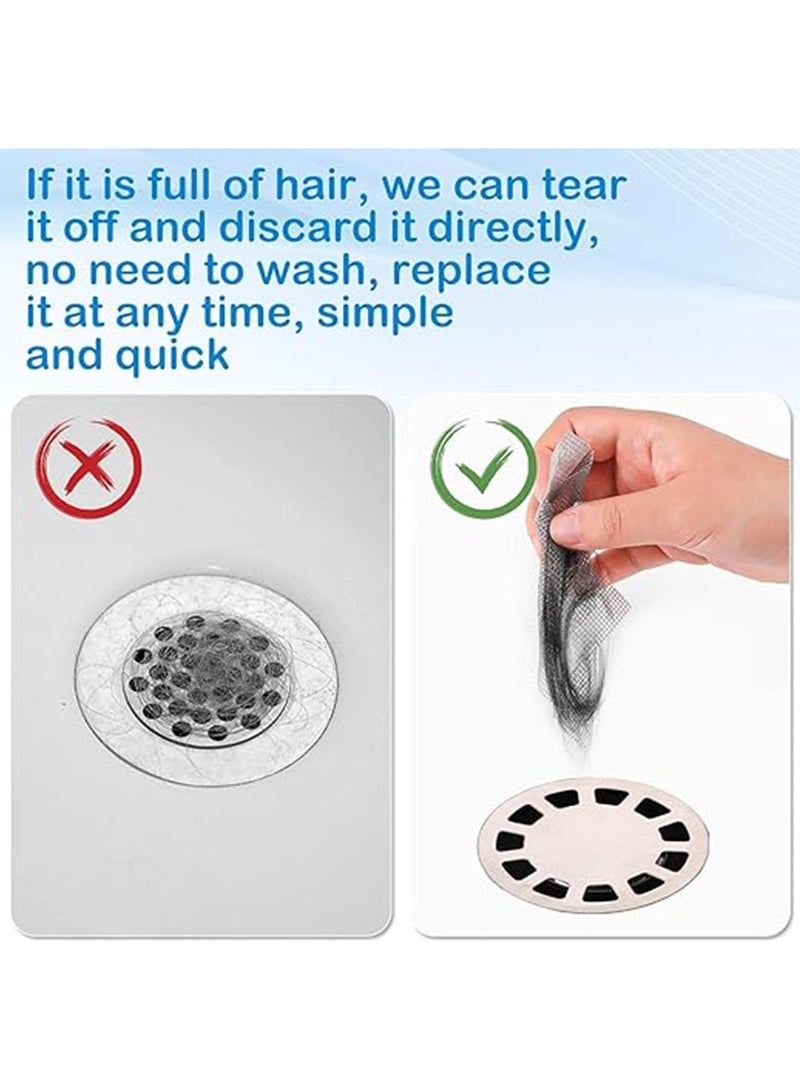 Self-Adhesive Hair Anti-Clogging Filter Sticker Disposable Shower Drain Stoppers,Cutable Drain Catcher Anti-Clogging Filter Sticker,Shower Drain Adapter Hair Stopper,Drain Cover to Catch Hair for Kitchen Bathroom Floor - Image 5