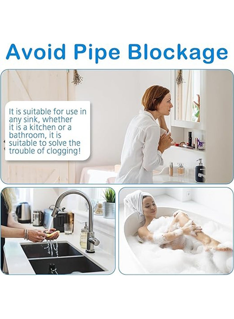 Self-Adhesive Hair Anti-Clogging Filter Sticker Disposable Shower Drain Stoppers,Cutable Drain Catcher Anti-Clogging Filter Sticker,Shower Drain Adapter Hair Stopper,Drain Cover to Catch Hair for Kitchen Bathroom Floor - Image 3