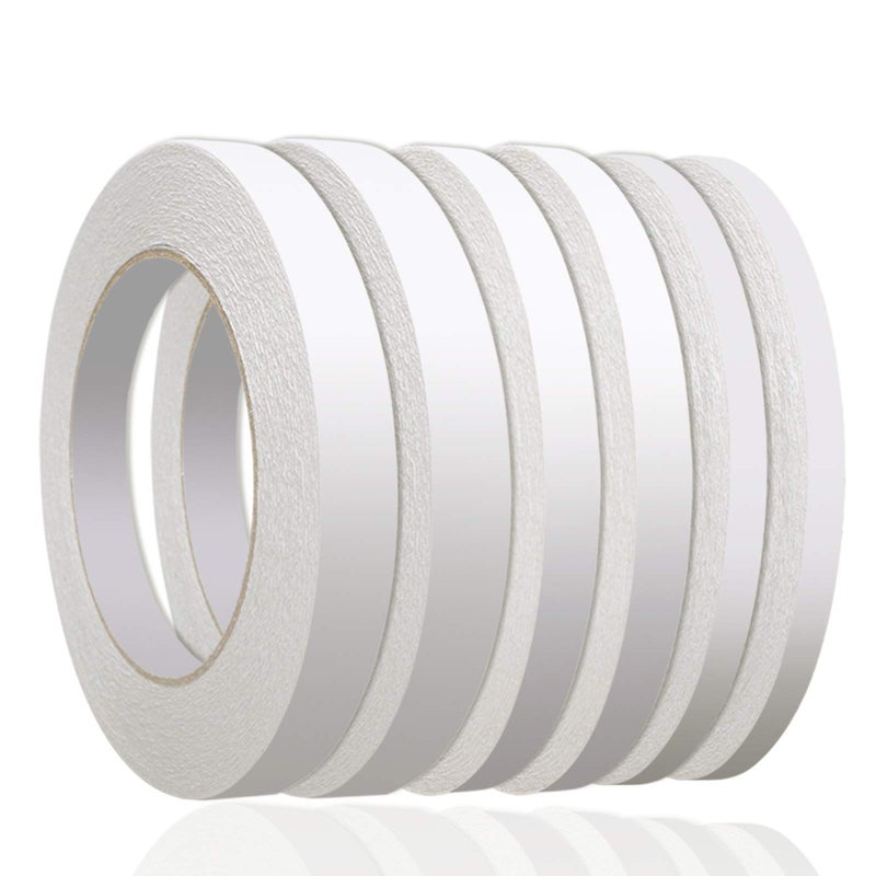 Aniann 236 Yards Double Sided Tape for Crafts 6 Rolls Two Sided Tapes for Arts Scrapbooking Card Making Gift Wrapping DIY Office Home Supplies 14 13 12