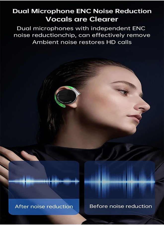 Generic On-Ear Bluetooth Headset V5.2, Noise Cancelling With 4 Microphones, Long Battery Life Sport Style, - Black  - Image 4