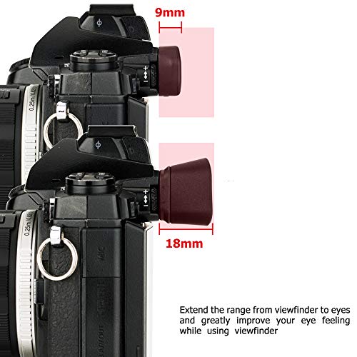 Kiorafoto Soft Silicon Camera Viewfinder Eyecup Eyepiece Eyeshade for Olympus OM-D E-M1 Mark III & E-M1 Mark II & E-M1 Mirrorless Camera, Replaces Olympus EP-13 EP-12 Eye Cup - Image 3