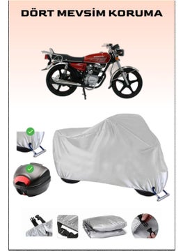 Breen Rear Bag And Lock Compatible Gray Motorcycle Canvas For Mondial 135 Uag, Safe  - Image 1