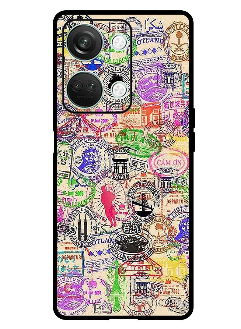 Theodor Protective Case Anti Scratch Shock Proof Bumper Cover For OnePlus Nord 3 Passport Stamp - Image 1