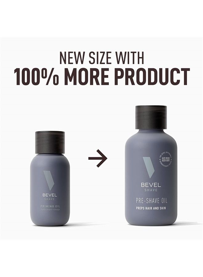Bevel Pre Shave Oil for Men with Castor Oil, Olive Oil and Tea Tree Oil, Helps Soften Hair and Protect Skin from Irritation and Razor Burn, 2 Fl Oz
