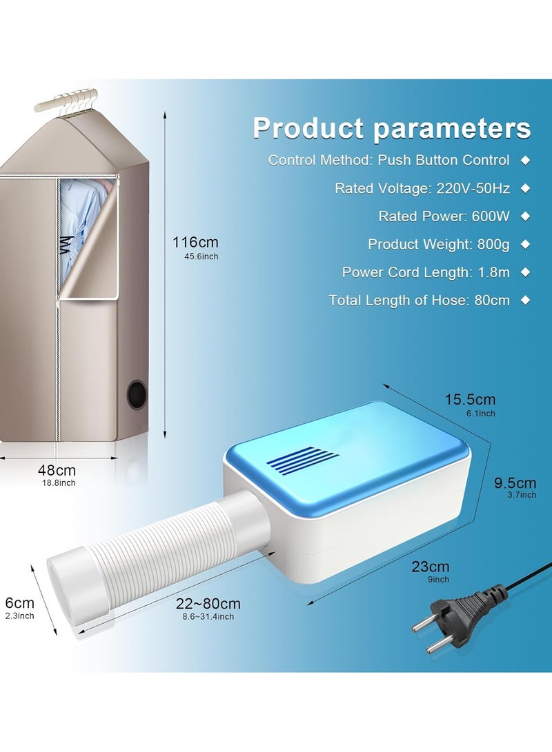 AROAQ Small Multi-Functional Household Dryer for Drying Shoes, Gloves, Pet Blowing, and Mite Removal, 110V European Standard - Image 2