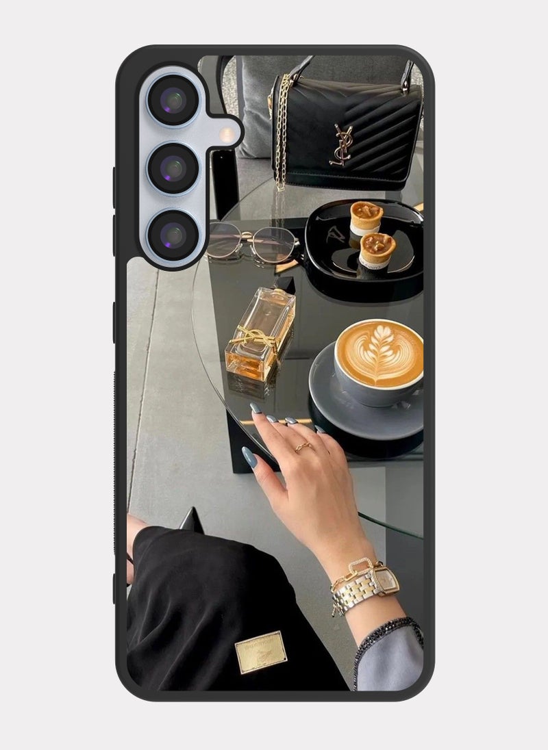 بكسلات كفر سامسونج جالكسي ايه 55 إيف سان لوران اسود رمادي - Image 1