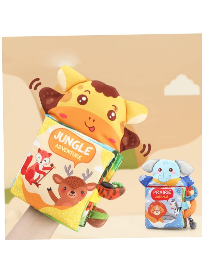 SOLARAE Cloth Book Cognition Training Book, Montessori Teaching Animal Cognition Book, Interactive Cloth Book Handwritten Peach Skin Baby Touch - Image 4