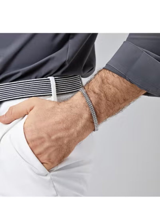 Bracelets for Men-Stainless Steel Magnetic Clasp Franco Chain Mens Bracelet - Image 5