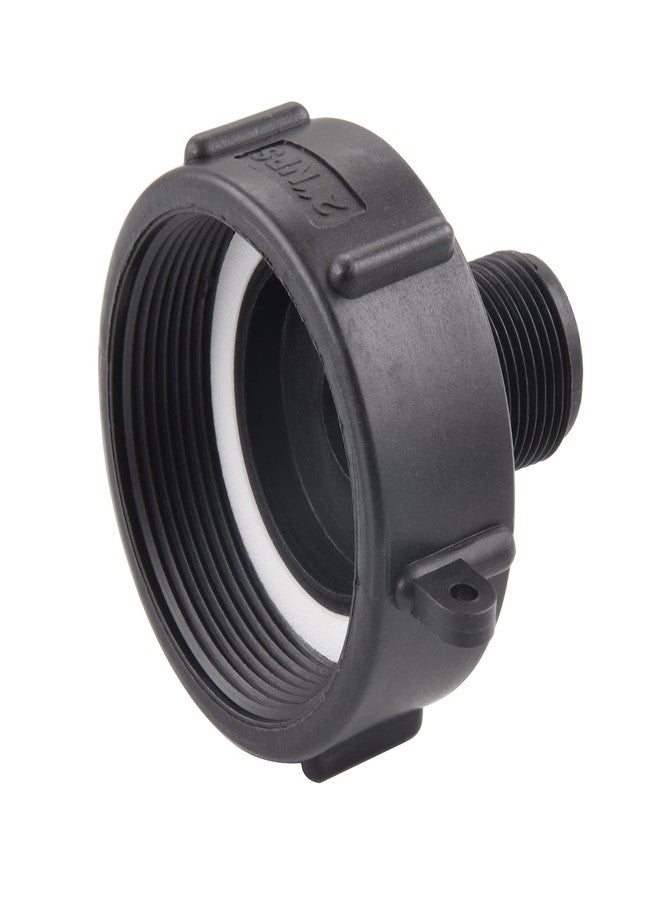wantmatch 275 330 IBC Tote Adapter, Food Grade IBC Drain Adapter，Water Hose Male Adapter for Garden Hose,2" Fine Thread X 3/4" Male G Hose - Image 1