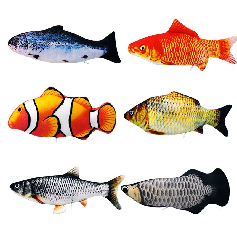 Electric Flopping Fish Cat Toy: Realistic Plush Design USB Rechargeable - Relieve Boredom Reduce Destructive Behavior for Indoor Cats Kittens - Image 5