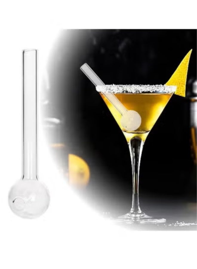 Risen 4 Pcs Glass Straws Pipe Shatter Resistant 4 Inch Short Reusable Glass Straw Dishwasher Safe Bar Drinking Straws Perfect For Cocktail Smoothies Coffee Juice Clear - Image 3