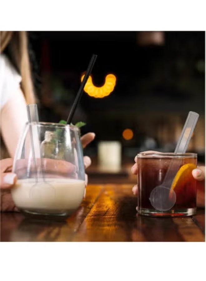 Risen 4 Pcs Glass Straws Pipe Shatter Resistant 4 Inch Short Reusable Glass Straw Dishwasher Safe Bar Drinking Straws Perfect For Cocktail Smoothies Coffee Juice Clear - Image 4