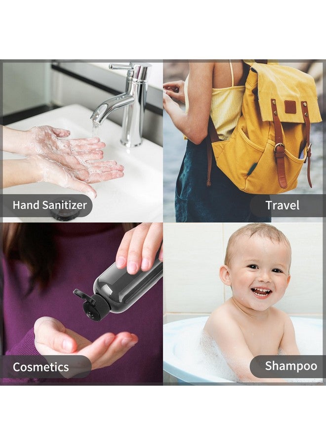 ليزا بيك زجاجات سفر بسعة 3.4 أونصة مع غطاء قلاب (5 قطع) حاوية موزع فارغة لمستحضرات التجميل بحجم السفر (100 مل، أسود) - Image 3