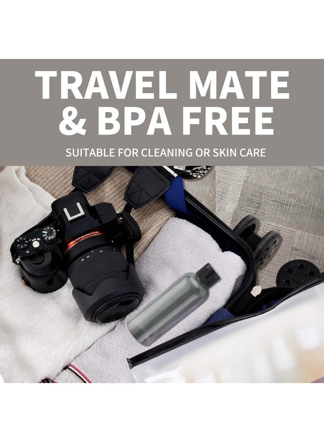 ليزا بيك زجاجات سفر بسعة 3.4 أونصة مع غطاء قلاب (5 قطع) حاوية موزع فارغة لمستحضرات التجميل بحجم السفر (100 مل، أسود) - Image 4