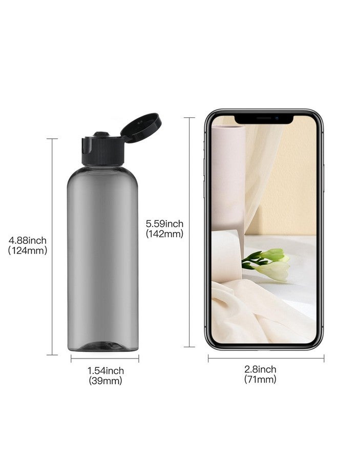 ليزا بيك زجاجات سفر بسعة 3.4 أونصة مع غطاء قلاب (5 قطع) حاوية موزع فارغة لمستحضرات التجميل بحجم السفر (100 مل، أسود) - Image 5