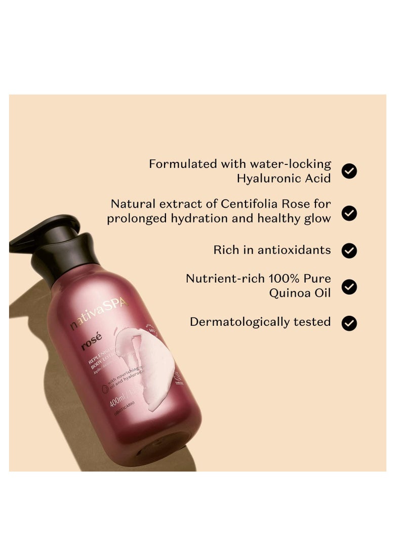 NATIVA SPA O BOTICÁRIO Nativa SPA Rosé Body Lotion by O Boticario | 30 Hours Of Hydration | Fragranced Skin Moisturizer with Purified Quinoa Extract, 13.5 Ounce - Image 4