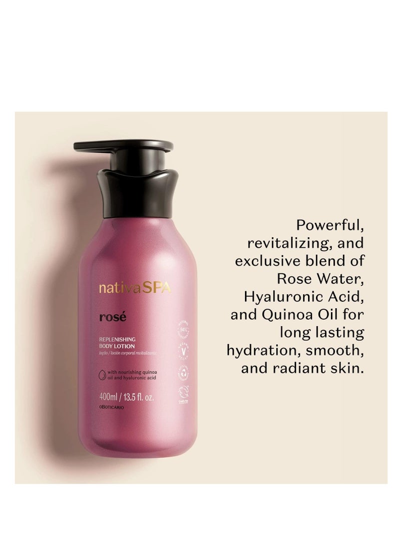 NATIVA SPA O BOTICÁRIO Nativa SPA Rosé Body Lotion by O Boticario | 30 Hours Of Hydration | Fragranced Skin Moisturizer with Purified Quinoa Extract, 13.5 Ounce - Image 3