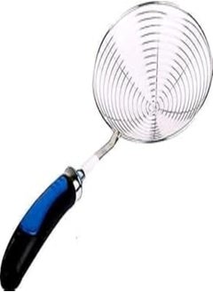 Stainless Steel Wire Skimmer, Food Strainer for Pasta, Spaghetti, Noodles, French Fries and Dumplings - Oil Filter - Food Scoop (Large)