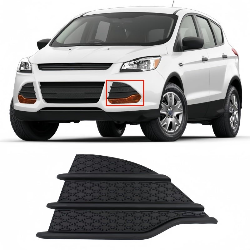 Front Left Triangle Fog Light Hole Cover Bumper Grille Insert For Ford Escape 20132016 Driver Side Replaces FO1038124 CJ5Z17E811AA