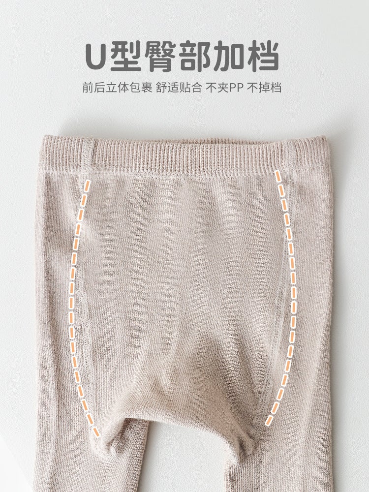 Baby Girl Pantyhose New Girls' Cute Bow Leggings Combed Cotton Vertical Strip Children'S Pantyhose - Image 5